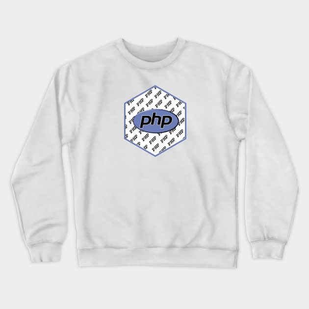 php hexagonal Crewneck Sweatshirt by yourgeekside